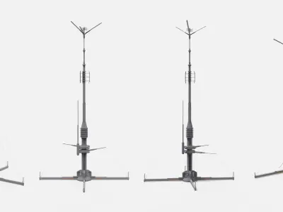 sci fi Mast 4 3D model