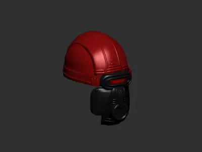 helmet high poly sculpt 3d printable  3D model 147