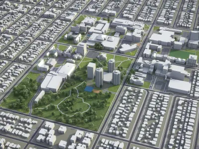 Milwaukee - University of Wisconsin Low-poly 3D model