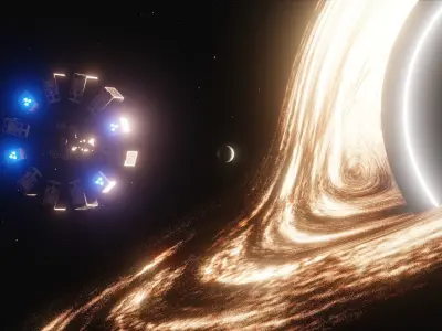 Interstellar Scene Animated  3D model