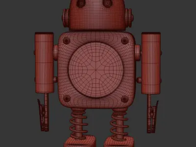 robot clock  3D model