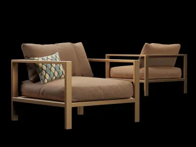 Outdoor furniture set 1 3D Model Pack