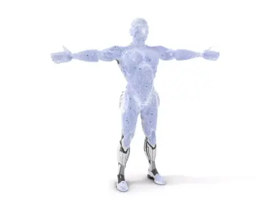 Futuristic Humanoid Robot Model Pack Low-poly 3D model order