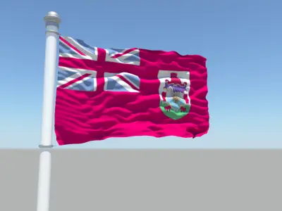 Bermuda flag 3D model