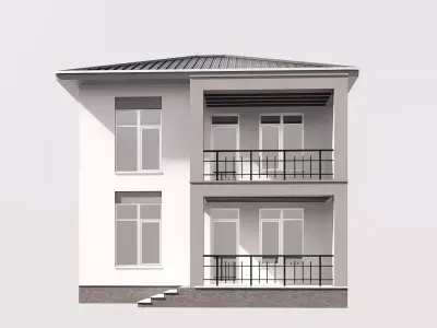 houses Low-poly 3D model