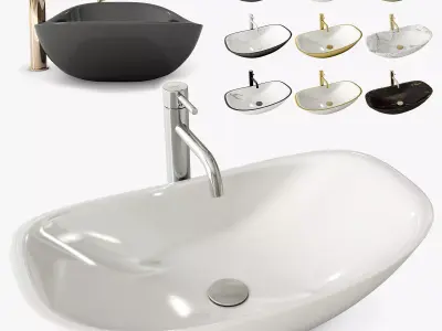 Washbasin Royal with a mixer Lungo High 3D model