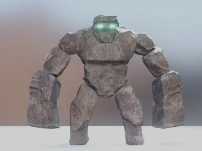 Giant Stone Free low-poly 3D model