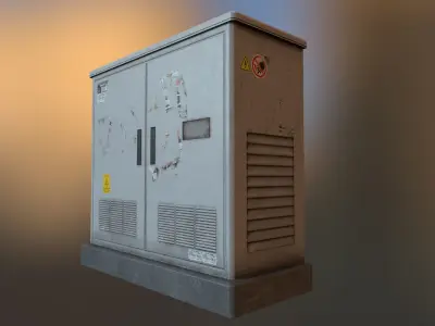 PBR Realistic Utilities Box Low-poly 3D model