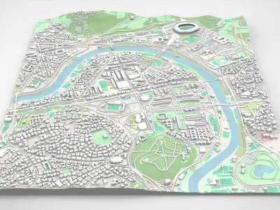 Cityscape Rome Italy 3D model