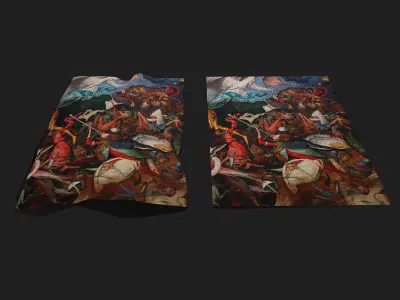 Fall of the Rebel Angels Version Two Bruegel the Elder  Low-poly 3D model