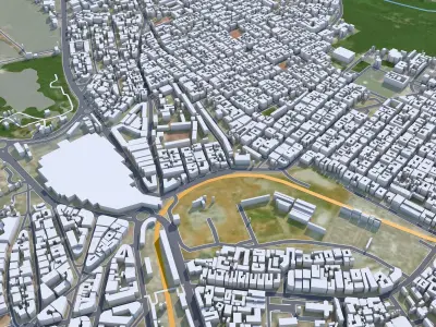 Kumasi Ghana 45km Low-poly 3D model