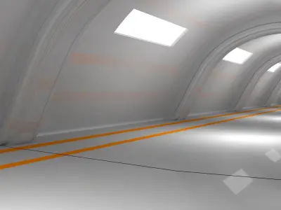 Sci Fi interior Low-poly 3D model get
