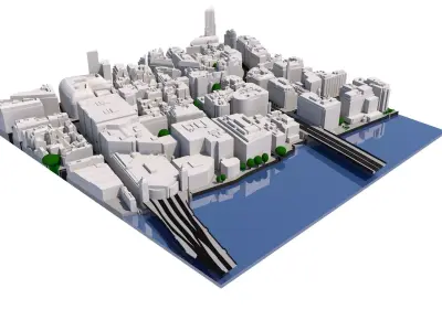 London city tile Level 2 block TQ3280 North East 3D model