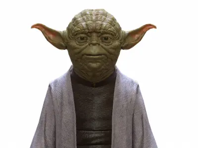 Yoda in-game Low-poly 3D model