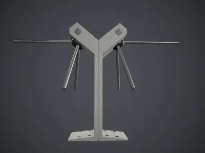 Security Turnstile 1 PBR Game Ready Low-poly 3D model