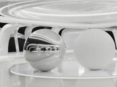 White Base Scenes Pack 3D model