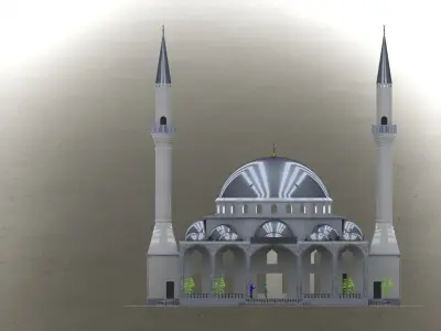 Mosque Infrastructure 3D model