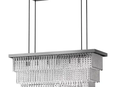 Pendant chandelier chrome Odeon L80 3D model
