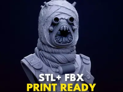 Tusken Raider Bust 3D print model