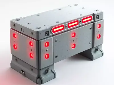 SciFi Industrial Crate Prop Low-poly 3D model