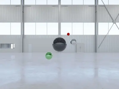 HDRI - Airplane Hangar Interior 5b - 8192x4096 Texture