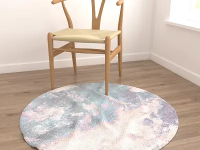 Round Rug Set 101 3D model