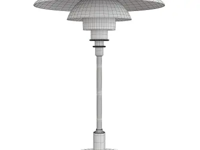 GLASS TABLE LAMP Low-poly 3D model buy