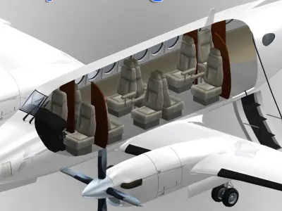  Beechcraft Super King Air B350 Generic white 