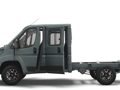 Fiat Ducato Chassis Truck CrCab 3450WB HQInterior 2023 3D model