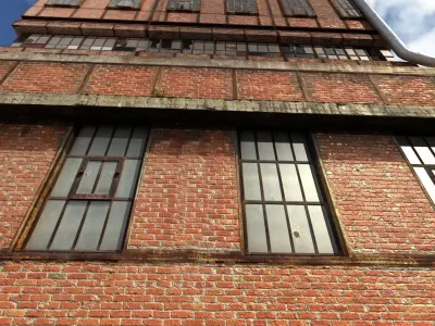 Factory Low poly Building 3d Model 3D model