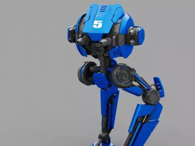 Battle Droid ZERA   rigged character 3D model