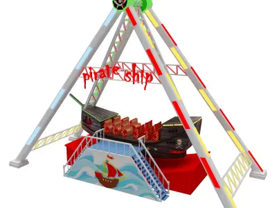 pirate ship ride 3D model