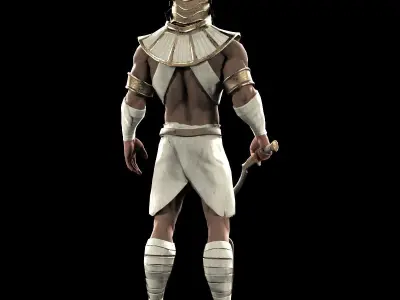 Egypt Warrior Low-poly 3D model