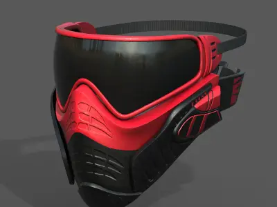 Mask protection scifi military futuristic technology  Low-poly 3D model