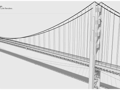 Golden Gate Bridge 3D model