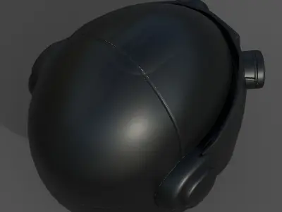 Helmet scifi military combat 3d model low  Low-poly 3D model purchase