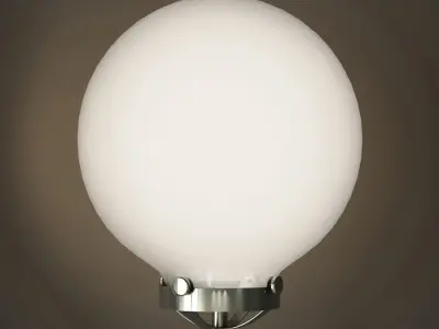 bistro globe clear glass 8  3D model