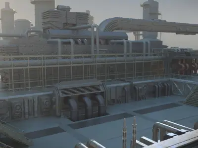 Scifi factory 3D model