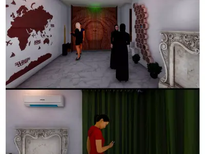 Fashion salon  Animation 00 3D model