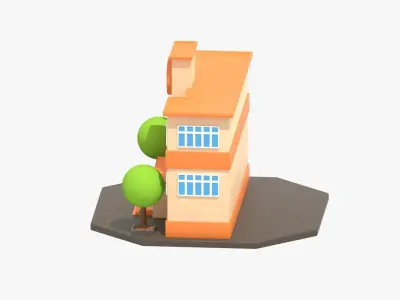 School 3D Illustration 3D model