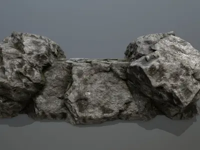 Rock  Gate Low-poly 3D model