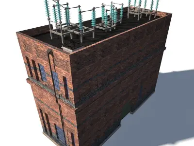 High Voltage Factory 191 Low-poly 3D model
