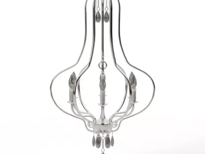 Genie 6 Light Chandelier Low-poly 3D model