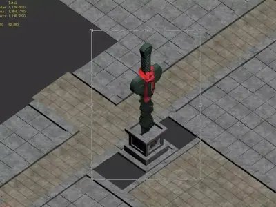 City Center - Sword - Stone Carving 03 3D model