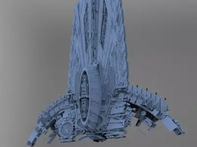 Sci-Fi City dystopia City Ruin Tech 6  3D model