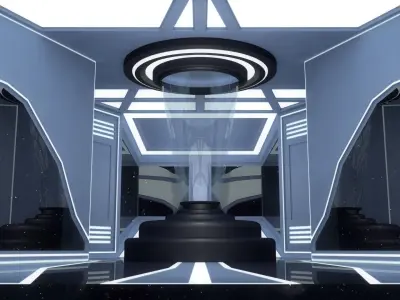 Sci Fi Room Low-poly 3D model shop