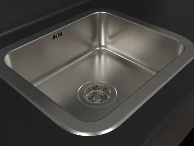FYNDIG sink Ikea 46x40cm 3D model
