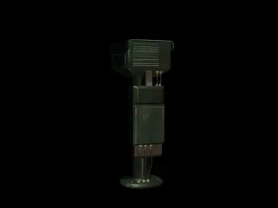 Cyberpunk Infoterminal Low-poly 3D model