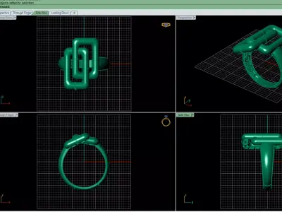 Frame gold Ring 3D print model