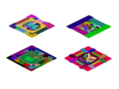 Disney main city - surface pattern 02 3D model